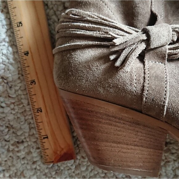 Ron White Brailee Ankle BOOTS Western Tassels brown Suede Pull On size 39.5 - Picture 9 of 11